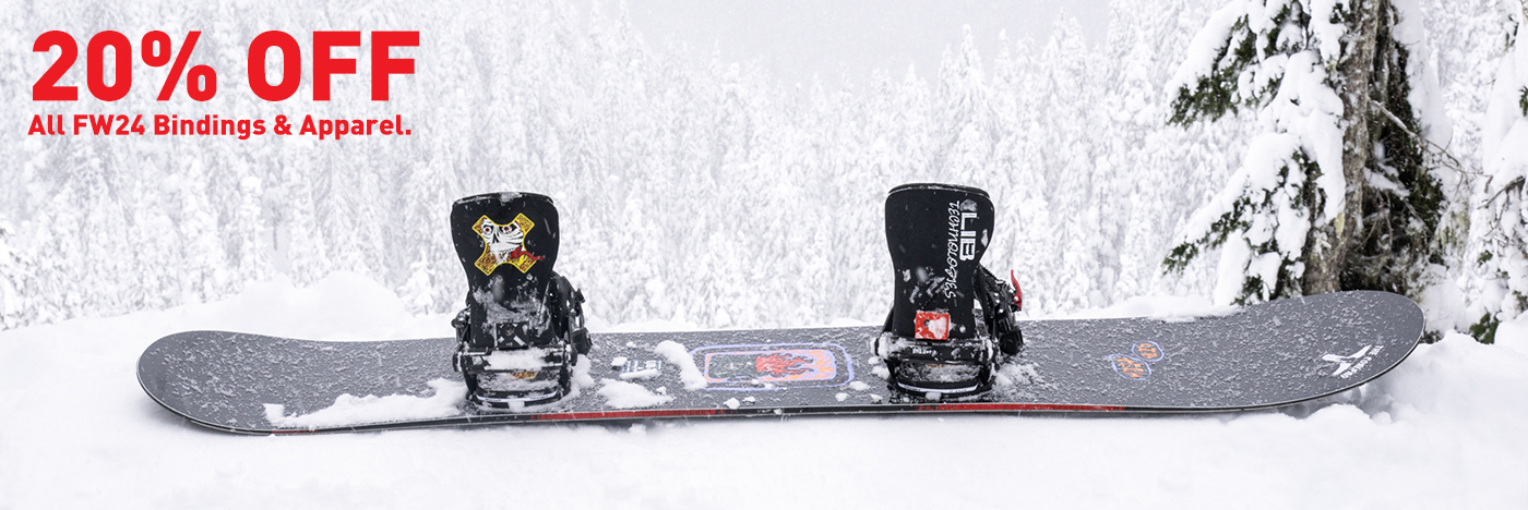 Bent Metal Bindings and Apparel are 20% OFF!